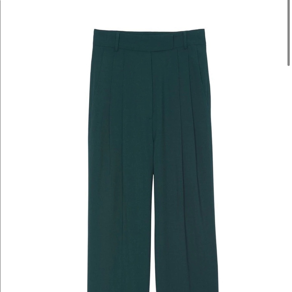 The Frankie shop pleated forest green pants! Never worn - Picture 2 of 3